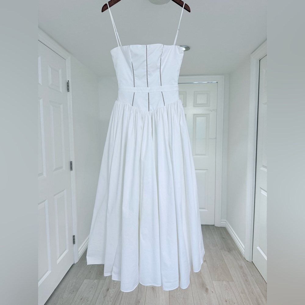 House of CB Ysabella White Midi Dress Regular Cup A-C - Picture 4 of 8